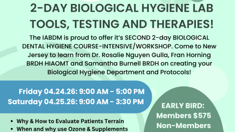 Biological Dental Hygiene Course - Intensive / Workshop 2026